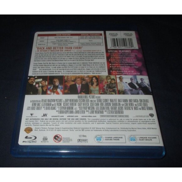 Oceans Thirteen (Blu-Ray Disc, 2007) George Clooney, Brad Pitt, Matt Damon - Picture 3 of 3
